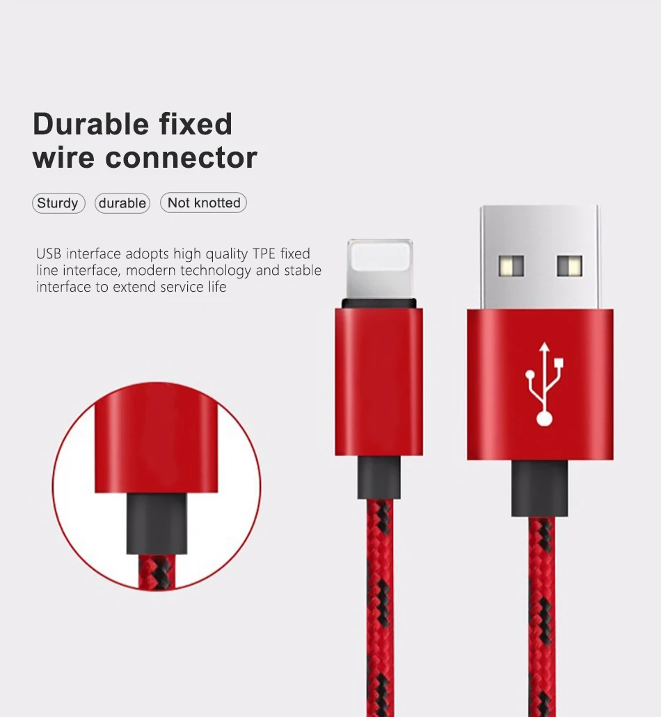 !ACCEZZ 2A Fast Charging Cord For Apple Mobile Charger USB Cables For iPhone X Xs Max XR 8 7 6 5 6S Plus 8 Pin Charge Data Cable (4)