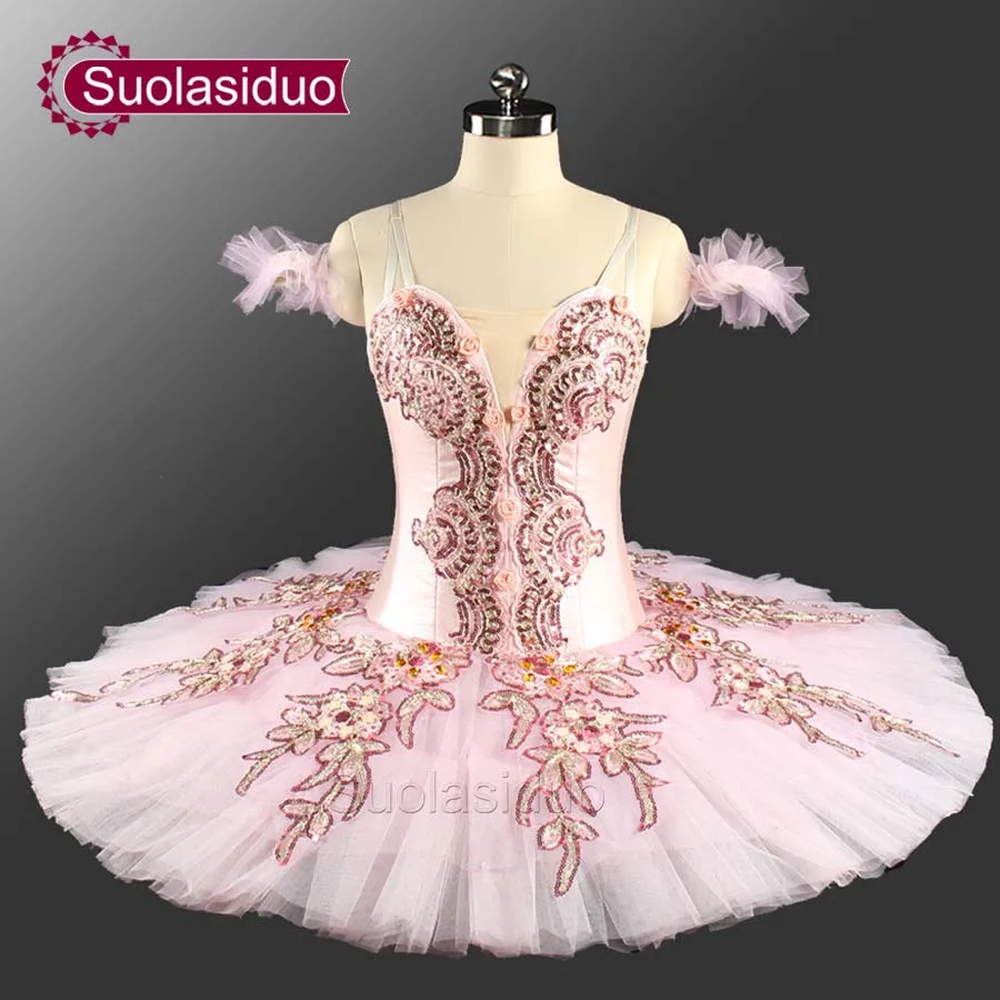 Сказочный классический балетный костюм-пачка для выступлений, YAGP юбка-пачка для соревнований, костюмы для девочек, розовые балетные пачки SD0062 - Цвет: Pink