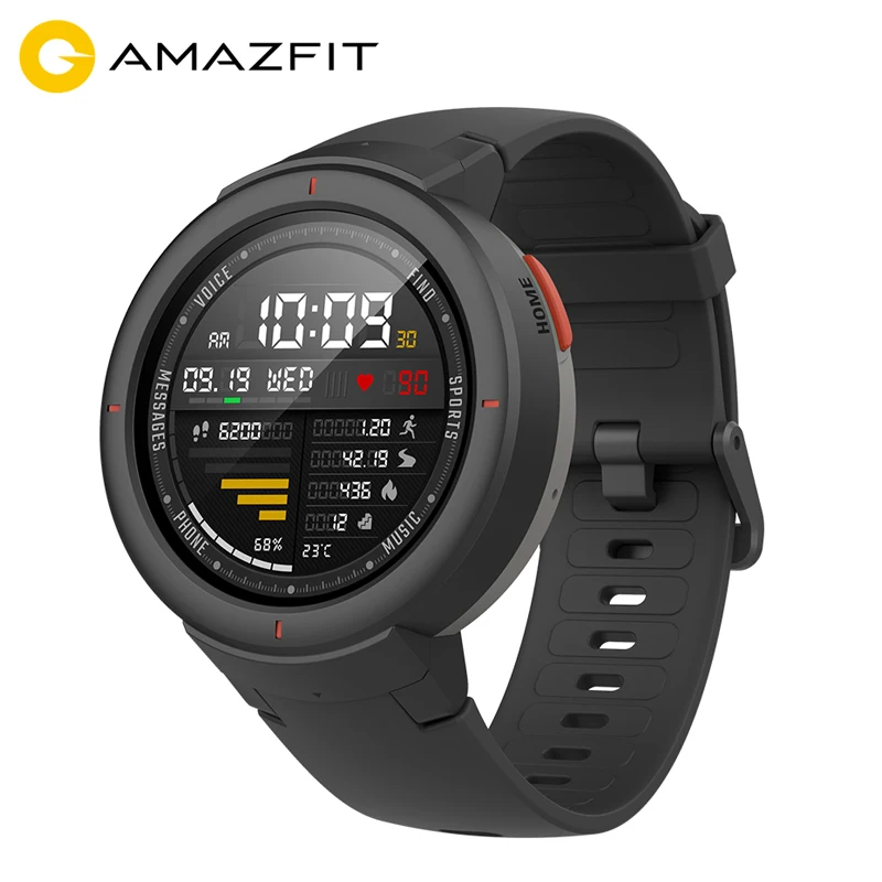 

Original Amazfit Verge English Version Smartwatch 1.3-inch AMOLED Screen Dial & Answer Calls Upgraded HR Sensor GPS Smart Watch