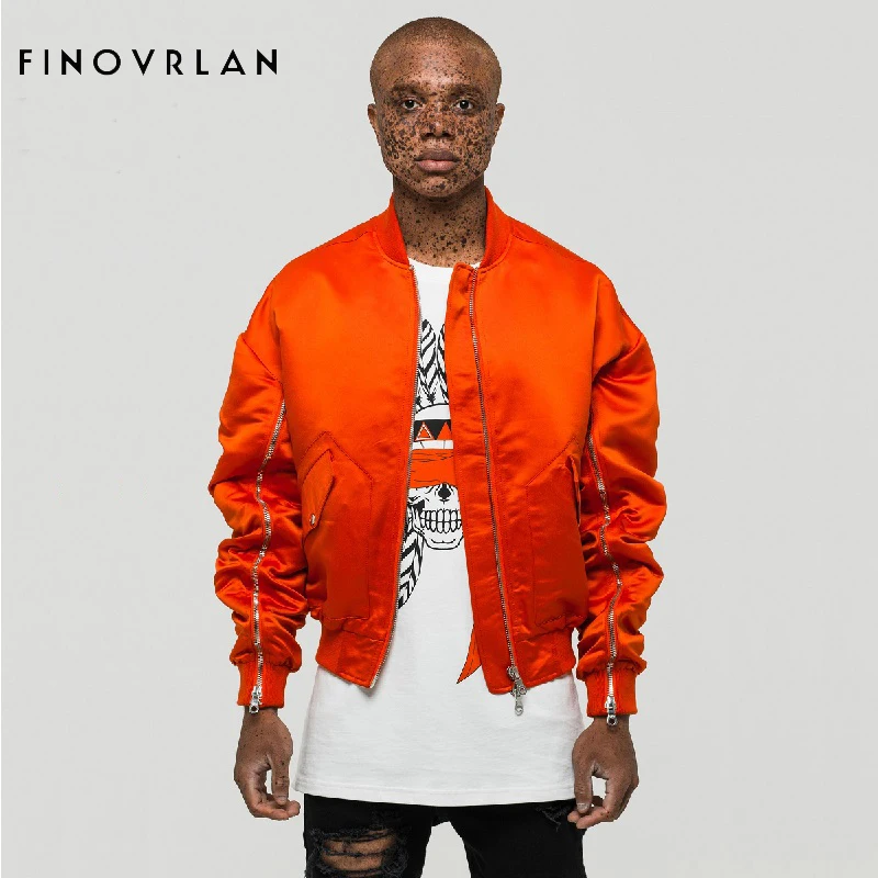 

2018 Jacket Men's hip hop Kanye West Thick Warm Autumn Winter Military Motorcycle Jackets Men Flight Ma-1 Street wear