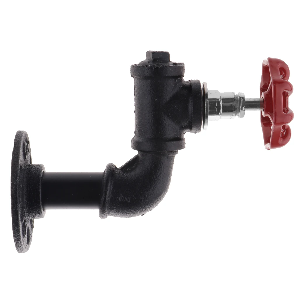 Industrial Iron Pipe Wall Mounted Coat Robe Hook Heavy Duty Hanger Hook Rack