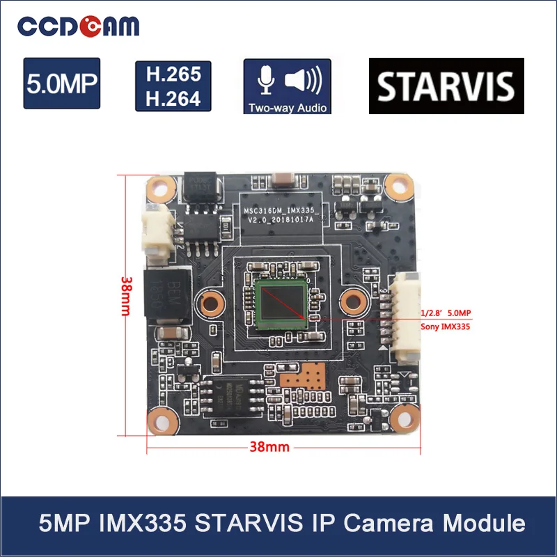 Placa da Câmera Módulo Sony Starvis Mstar 5mp ip Imx335