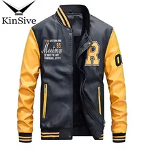 Мужская кожаная куртка, повседневное флисовое утепленное пальто из искусственной кожи, байкерская куртка-бомбер, куртки Jaqueta De Couro Masculino