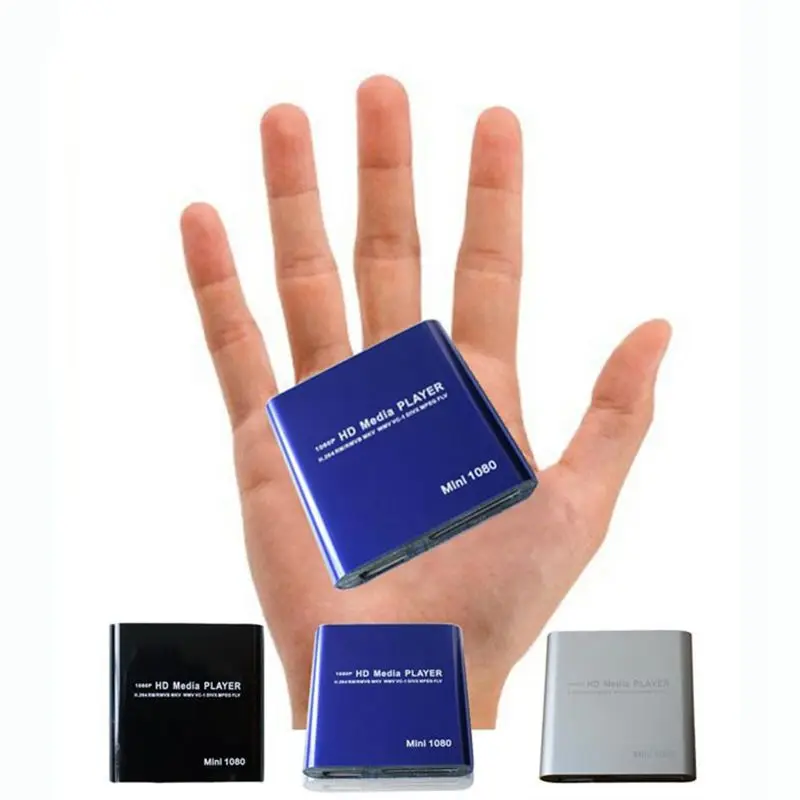 

1080P Mini HDD Media Player MKV/H.264/RMVB HD with HOST USB/SD Card Reader silve 2015 USB Card Reader Wholesale