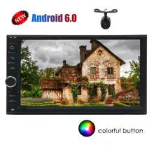 Rearview Camera+Android 6.0 GPS Car Stereo Autoradio GPS Navigation Car Radio Stereo 2Din Head Unit for Universal Auto Audios
