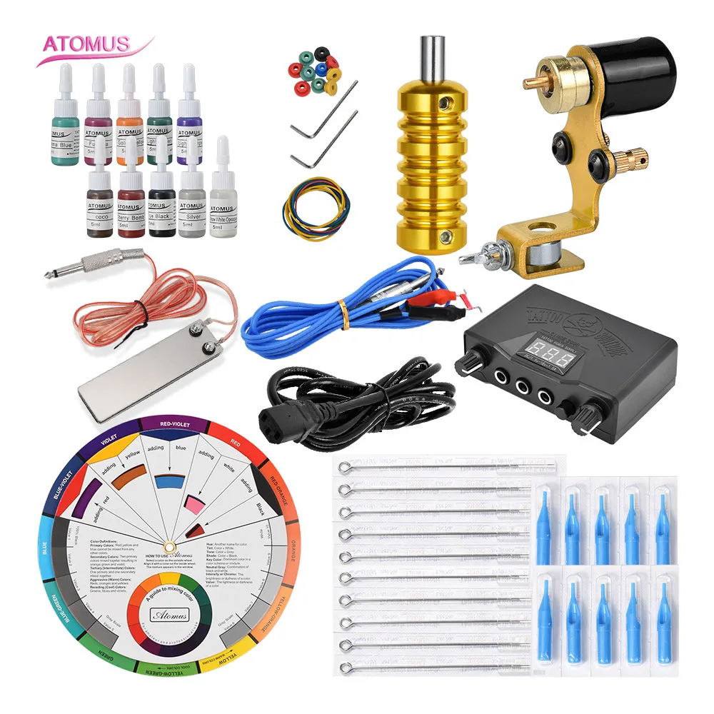 

Rotary Tattoo Machine Professional Machine Tatouage Rotative Tattooo Maquinas Tatuar Rotativas Set Maquillaje Permanente Set Kit