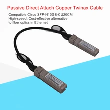 10G ЦАП кабель SFP+ пассивный прямой медный Twinax кабель 0,2 м 30AWG совместимый для Ubiquiti Mikrotik Zyxel Arista и т. Д