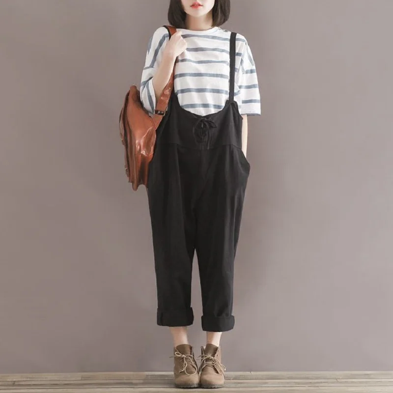 linen maternity jumpsuit