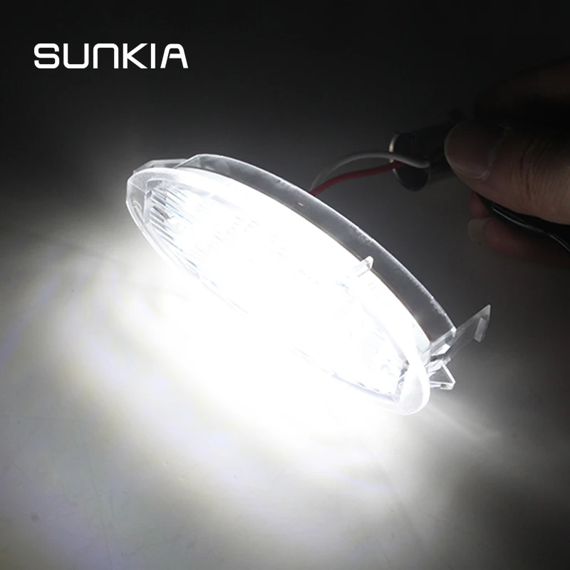 1pcs Sunkia Car Led Number License Plate Lights Canbus Pure White Lamp