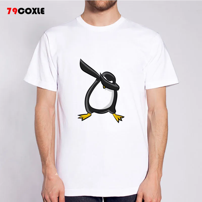 penguin 2018 New Fashion Brand Men Clothes Solid Sleeve camisetas Slim