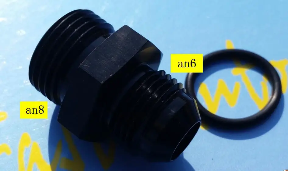 

male 8AN ORB ( AN8 AN 8) to an6 male Adapter With O-Ring fitting