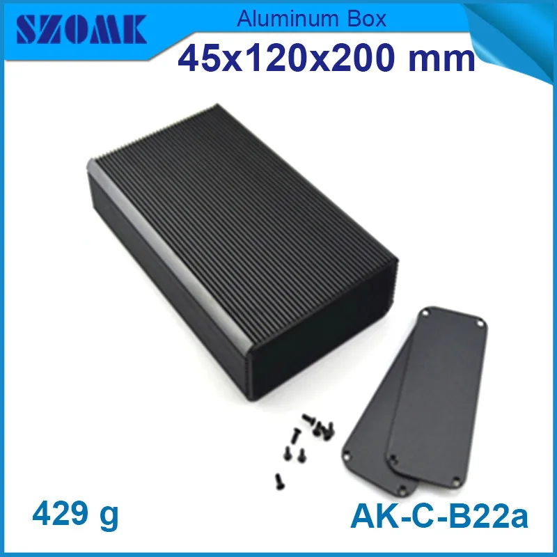

10 pieces a lot, hot sales anodizing aluminum enclosure instrument case for diy pcb broad 45*120*200mm