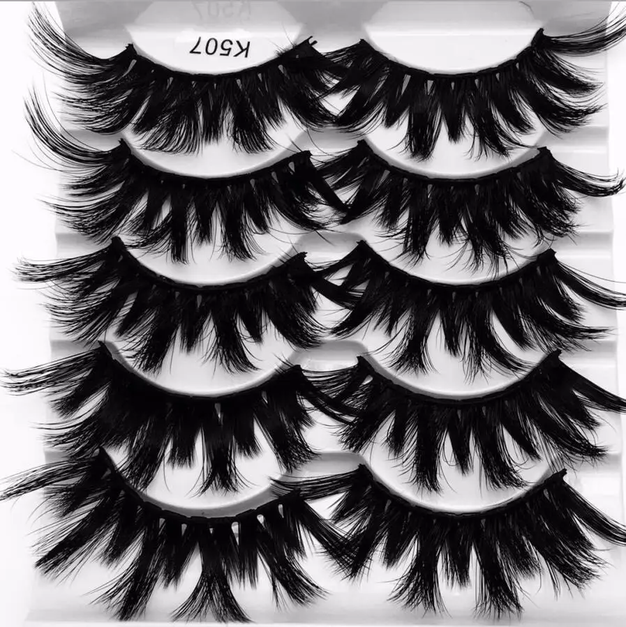 3/5/7/13Pairs3D норки волосы Накладные Eyelashes15-25 мм ресницы толстые длинные тонкие пышная Праздничная не тестировано на норковые ресницы инструменты для макияжа - Цвет: 5pair 507