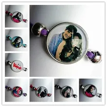 24 pçs/lote CHICA VAMPIRO Pulseira para Meninas wonmen pulseira De Vidro dos desenhos animados das crianças pulseiras pulseiras de jóias por atacado