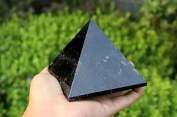 

Large Black Quartz crystal Natural pyramid Carving Healing 1.96lb