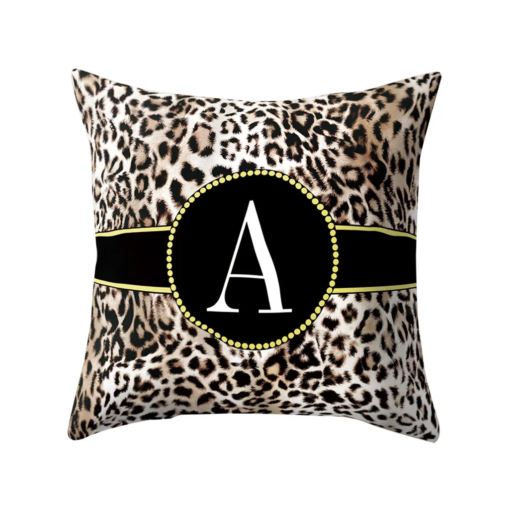 

Gajjar New Creative English Alphabet Pillow Print Cushion Flower Pillowcase Cover Sofa Pillow case Decoration dropshipping 404W