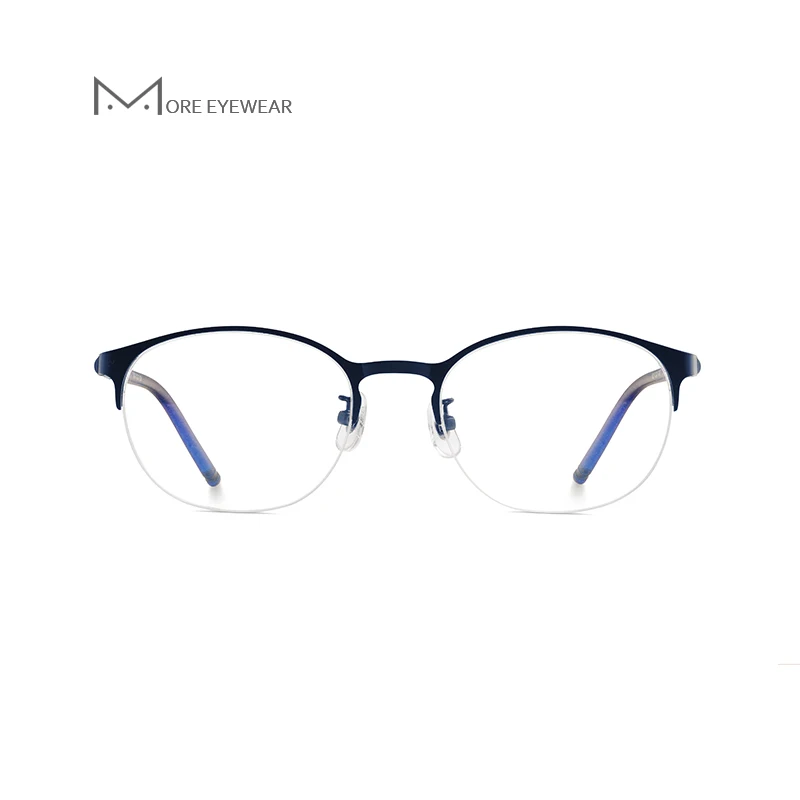 Rosa Runde Frauen pink Neue Mit 66027 Titan Optische Rahmen Brillen Mode Objektiv Brille Weiblich Blue 76vvRtxq