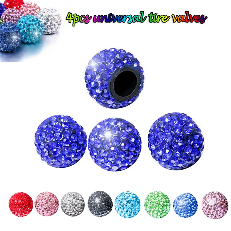 

CARPRIE Car Tire Valve Stem Caps 4PCS Universal Jeweled Bling Rhinestone Tire Wheel Valve Cap Cover Car Utility dropship ap30