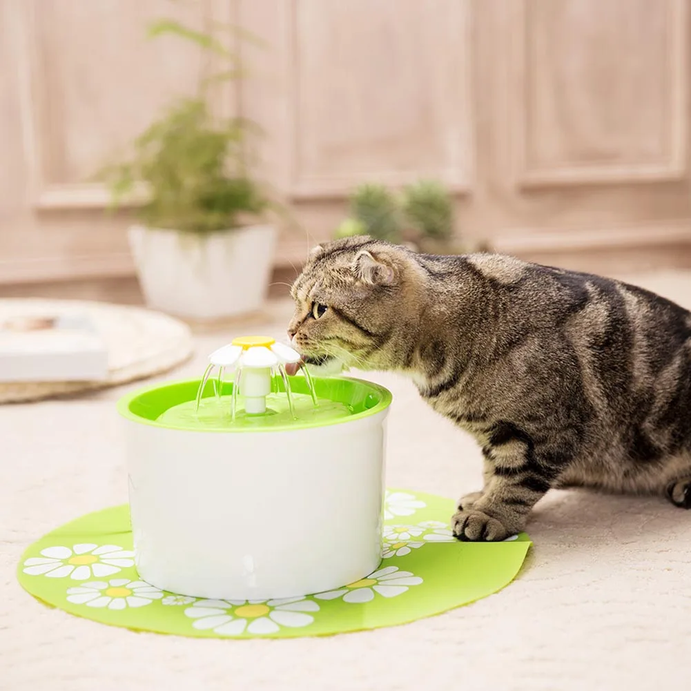 1.6L Automatic Cat Feeding Watering Supplies Pet Fountain Electric