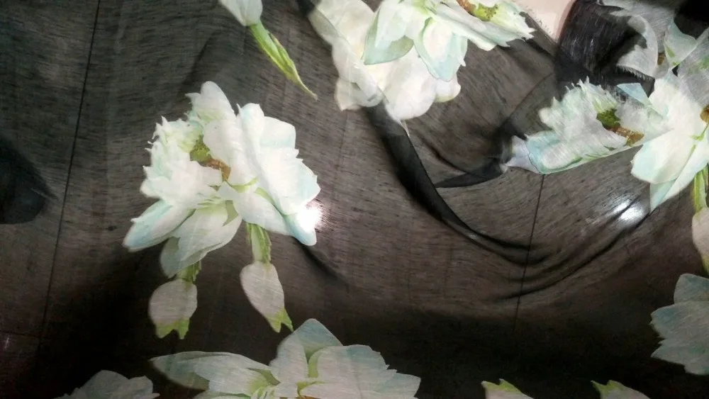 

High-quality Japan flax Fabric Sewing Violet peony flowers printed dress silk linen Fabric meter cloth tissu coton Textile home