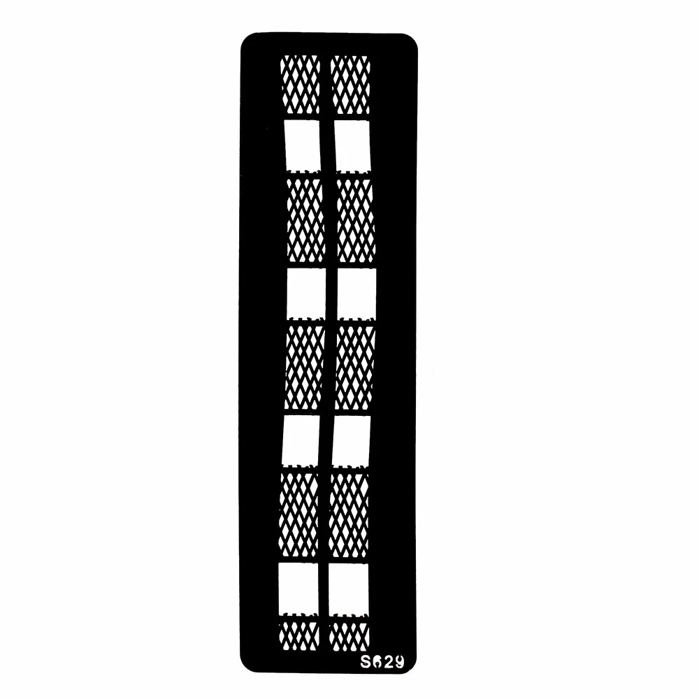 6 Sheets Hollow Henna Tattoo Stencil Rope Grid Pattern Bracelet Design Women Makeup Body Paint Art Tattoo Stencil Decal S600#05  (1 (2)
