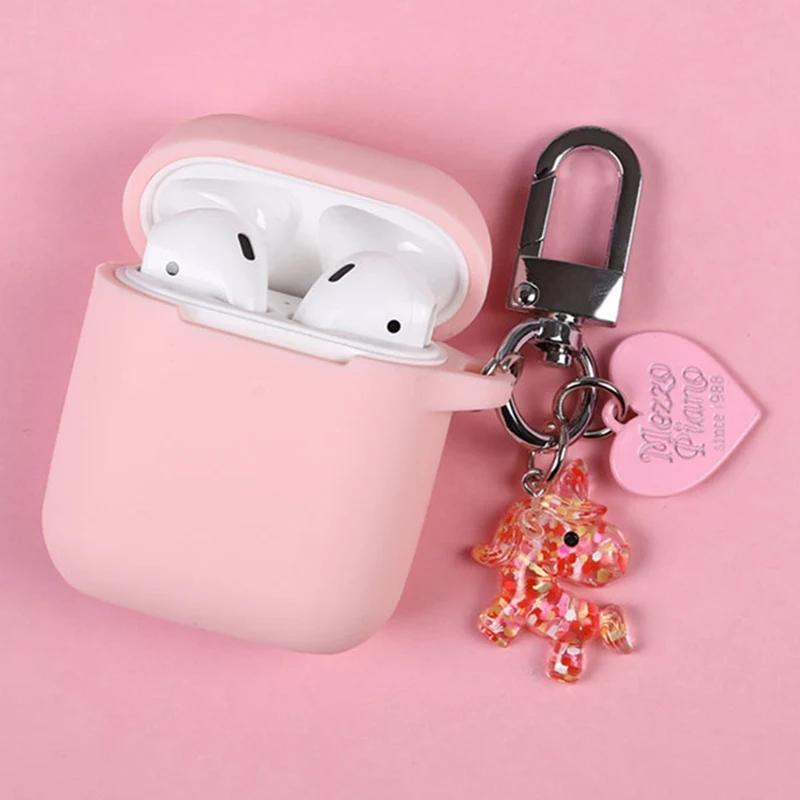 Декоративный силиконовый чехол с единорогом для Apple защитный Airpods Bluetooth наушников