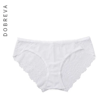 

DOBREVA Women's Sexy Floral Lace Panties Cotton Hipster Low Rise Briefs