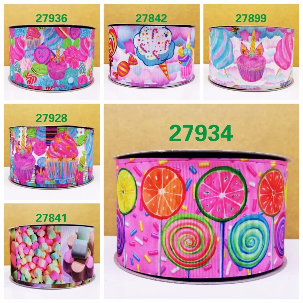50 ярдов в размер мультфильм ленты напечатанные grosgrain ленты 27936