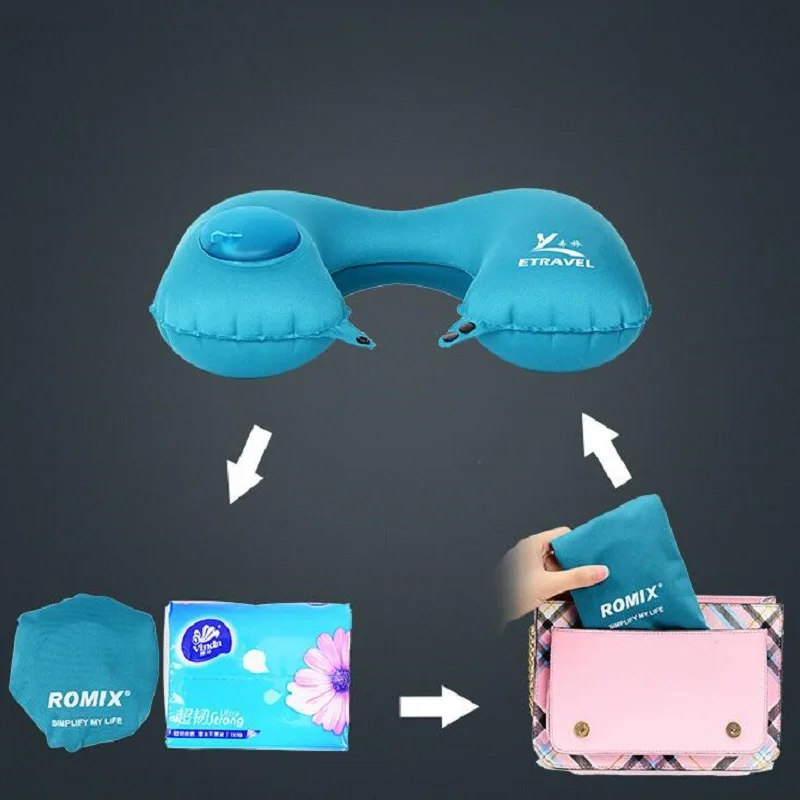 2019 hot Nature hike portable U-shaped air bed pillow Travel press automatic inflatable pillow 2019 hot Nature hike portable U-shaped air bed pillow Travel press automatic inflatable pillow