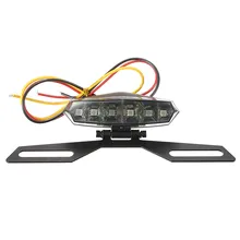 1 шт 6LED Треугольники мотоцикл/quad/скутер SMD номерной знак хвост свет лампы