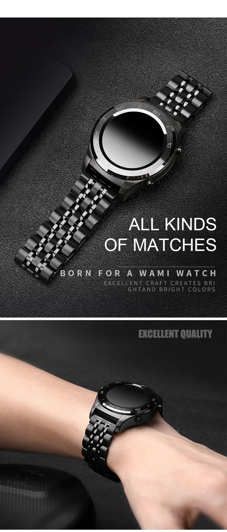 20 мм 22 мм ремешок для часов huawei watch 2/2 pro из нержавеющей стали сменный ремешок для часов Смарт-часы аксессуары для браслетов