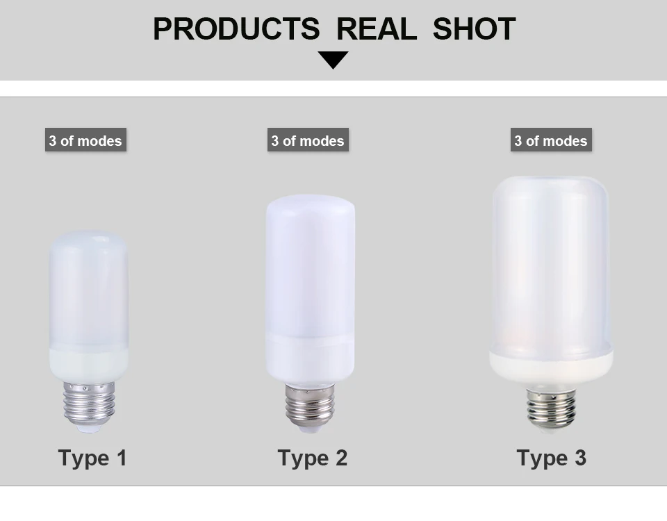 E27 2835SMD LED Flame lamp AC85-265V Flame Effect Fire Light Bulbs 3 modes Flickering Emulation Decoration lighting  (11)