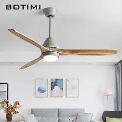 Botimi светодиодный потолочный вентилятор с подсветкой для гостиной Ventilateur de plafon 220 В потолочные вентиляторы лампа спальня охлаждения