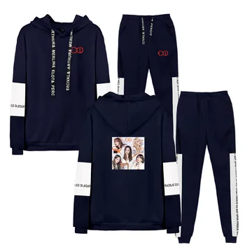 

2019 Fashion Casual Pullover Print EXID Women's / Men's Hoodie Sweatshirt + Pants Pants Comfortable Women's Sportswear Plus Size