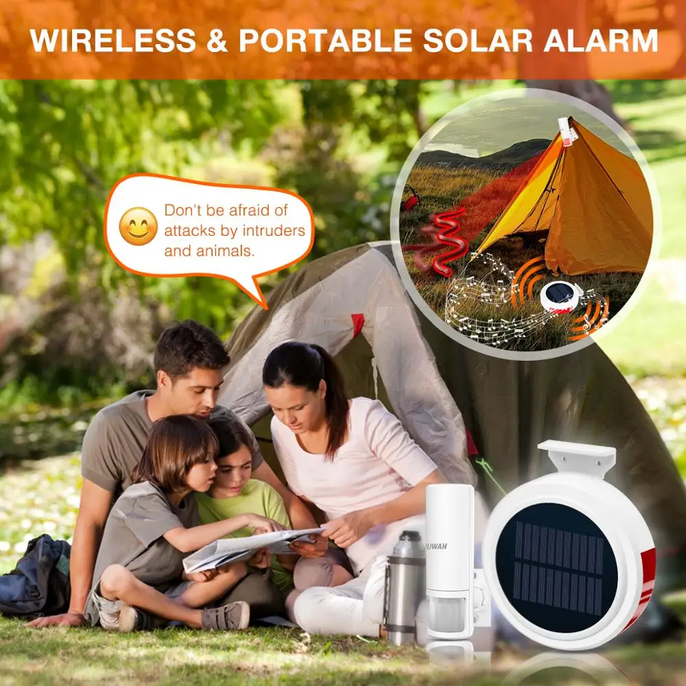 Solor Powered Alarm System Security Home Smartphone Remote Control Wireless GSM Alarm with Pir Motion Sensor Door Window Sensor