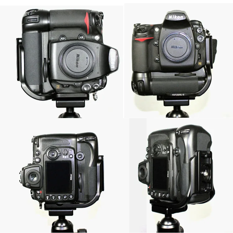 CNC Металл Quick Release Plate для Nikon D300 D700 DSLR Камера Батарейная ручка монтажа Совместимость BENRO Sirui профессиональный штатива