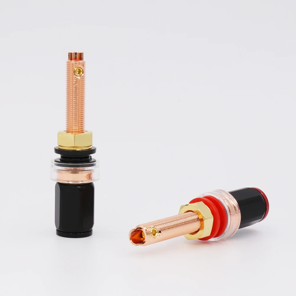 

MS-6L-BK-CU Red Copper plated Long Binding post for speaker Hi-End Binding Post 4/ pcs