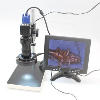 

2.0MP 30fps Industrial Digital Electron Microscope Camera VGA Output+8X-130X Optical C-Mount Lens+LED Lights+Adjustment Holder