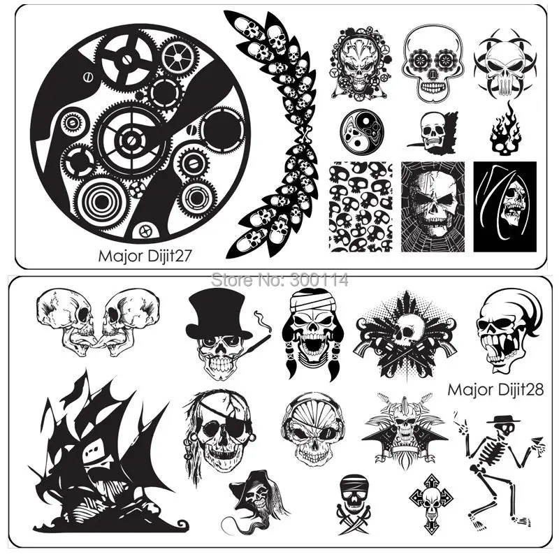 Halloween Hip-Hop Punk nail stamp (1)