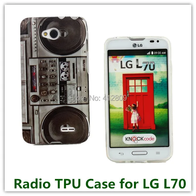 Винтажная кассета Лента Радио Камера шаблон Печатный Мягкий ТПУ чехол для LG L70 D320