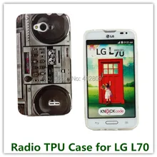 Vintage Cassette de cinta cámara de Radio patrón impreso suave TPU funda para LG L70 D320 teléfono móvil gratuito