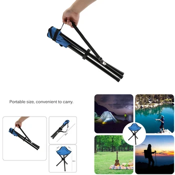 

Portable Foldable Chair Outdoor Activities Picnic Fishing BBQ Folding Tripod Seat Stool Durable Camping Tent Folding Chair