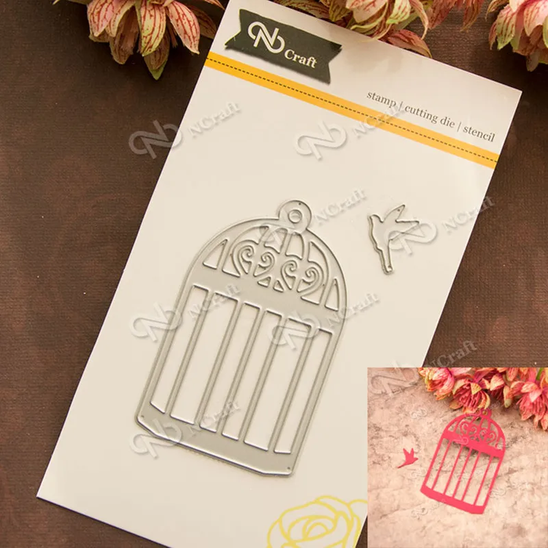 Bird Cage Seal Stamp Cutting Dies Stencil DIY Scrapbooking Paper Card Craft