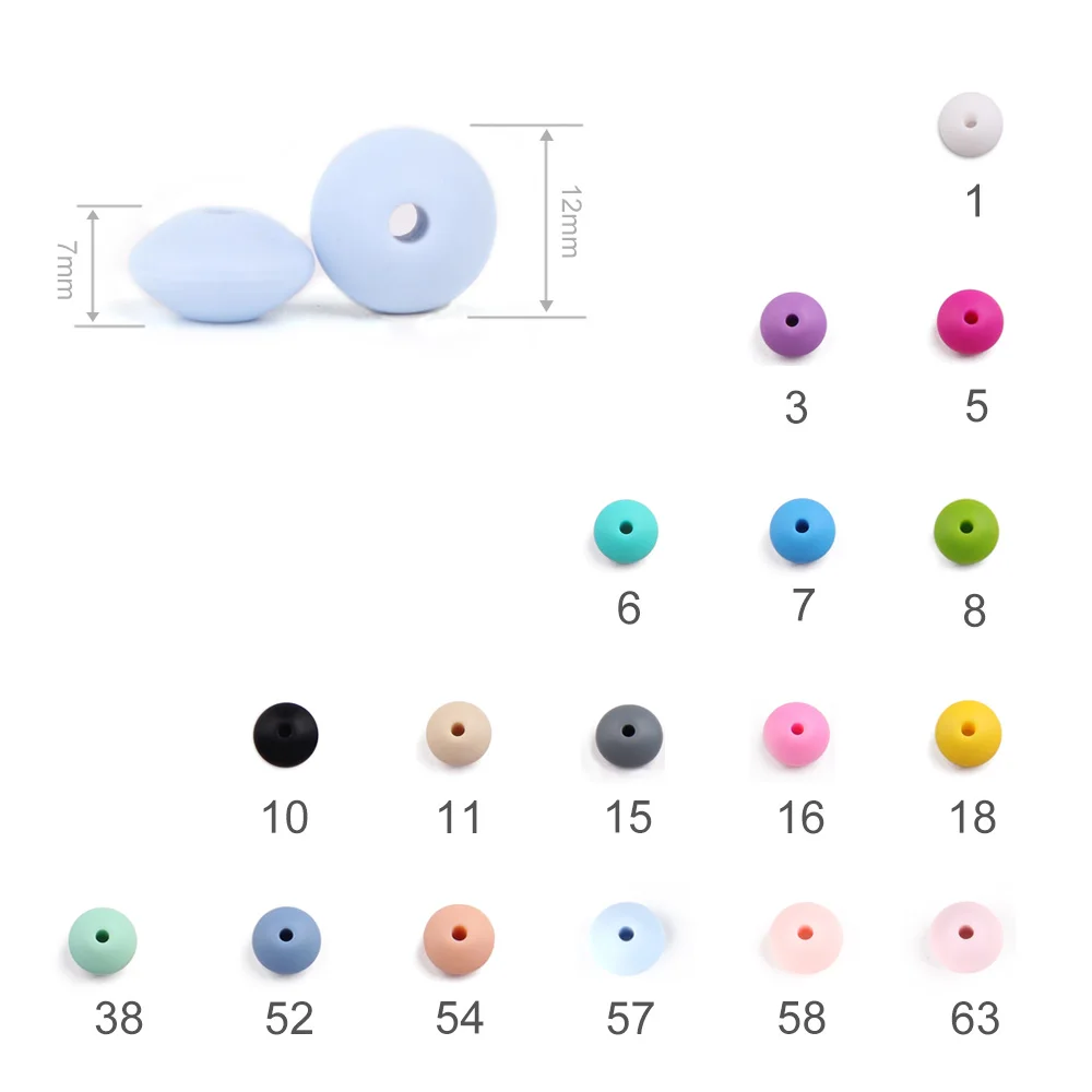 50 шт. силиконовые бусины для прорезывания зубов 12 мм|abacus beads|beads diyfor jewelry making |