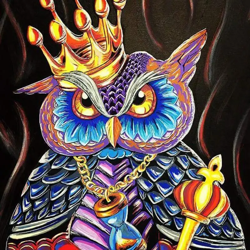 GLymg Diy Owl Bird Diamond Painting Cross Stitch Full Square Animal Rhinestones Embroidery Paint With Diamonds Art Home Decor
