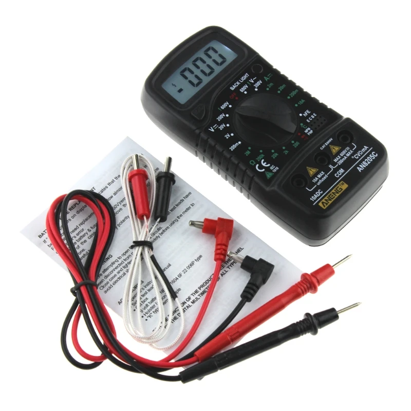 

AN8205C Thermometry Digital Multimeter Voltmeter Ammeter AC DC OHM Volt Tester