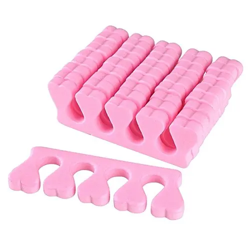 

YOST 20pcs Nail Art Salon Soft Finger Toe Separator Pedicure Manicure Tool Pink