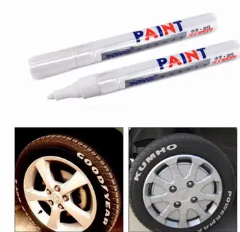 

1 Pcs White Paint Tire Marker Pen Permanent Waterproof Rubber car motorcycle Tread Environmental Tire Painting