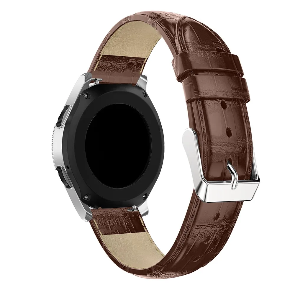 Ремешок кожаный для Samsung Galaxy Watch 46 мм сменный спортивный браслет мм|Ремешки часов|