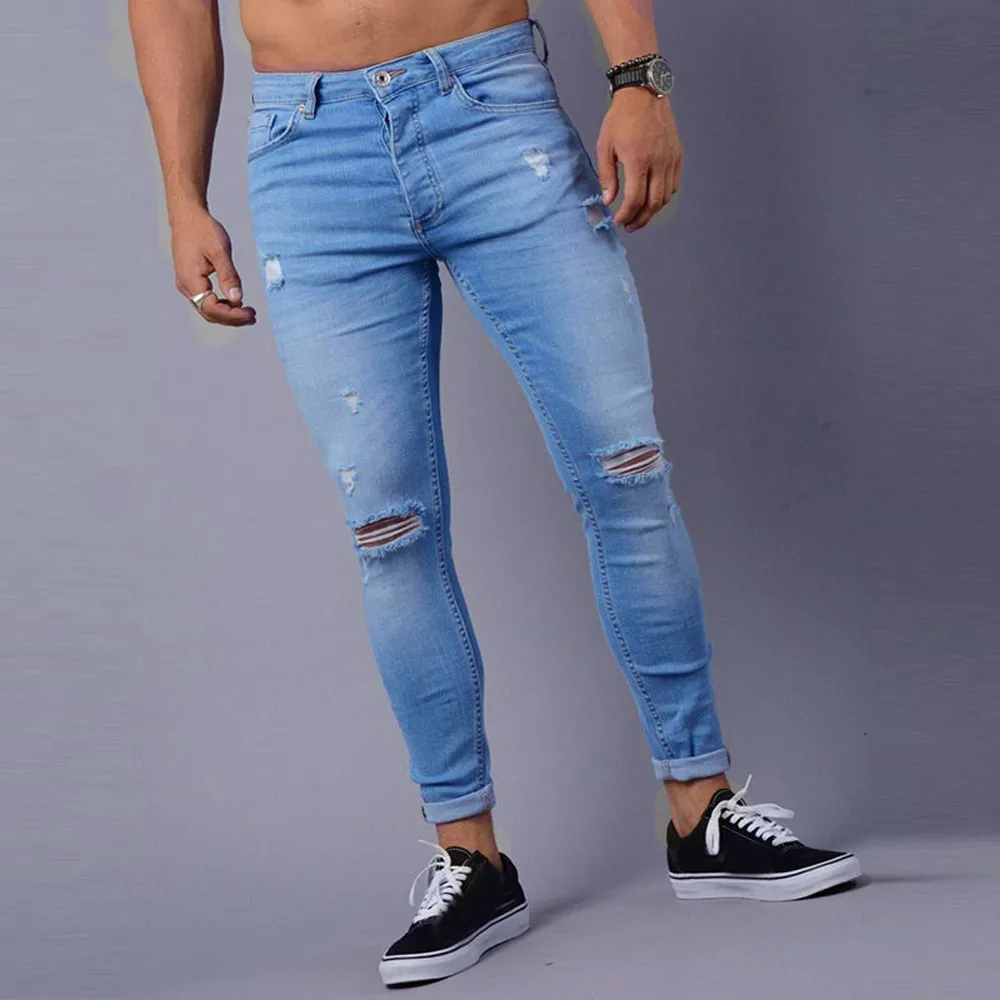 Мужские узкие джинсы Levi, черные джинсы Homme, хип-хоп, мужские повседневные байкерские джинсы с дырками, узкие джинсы для мужчин, брюки для маленьких ног, 3,18